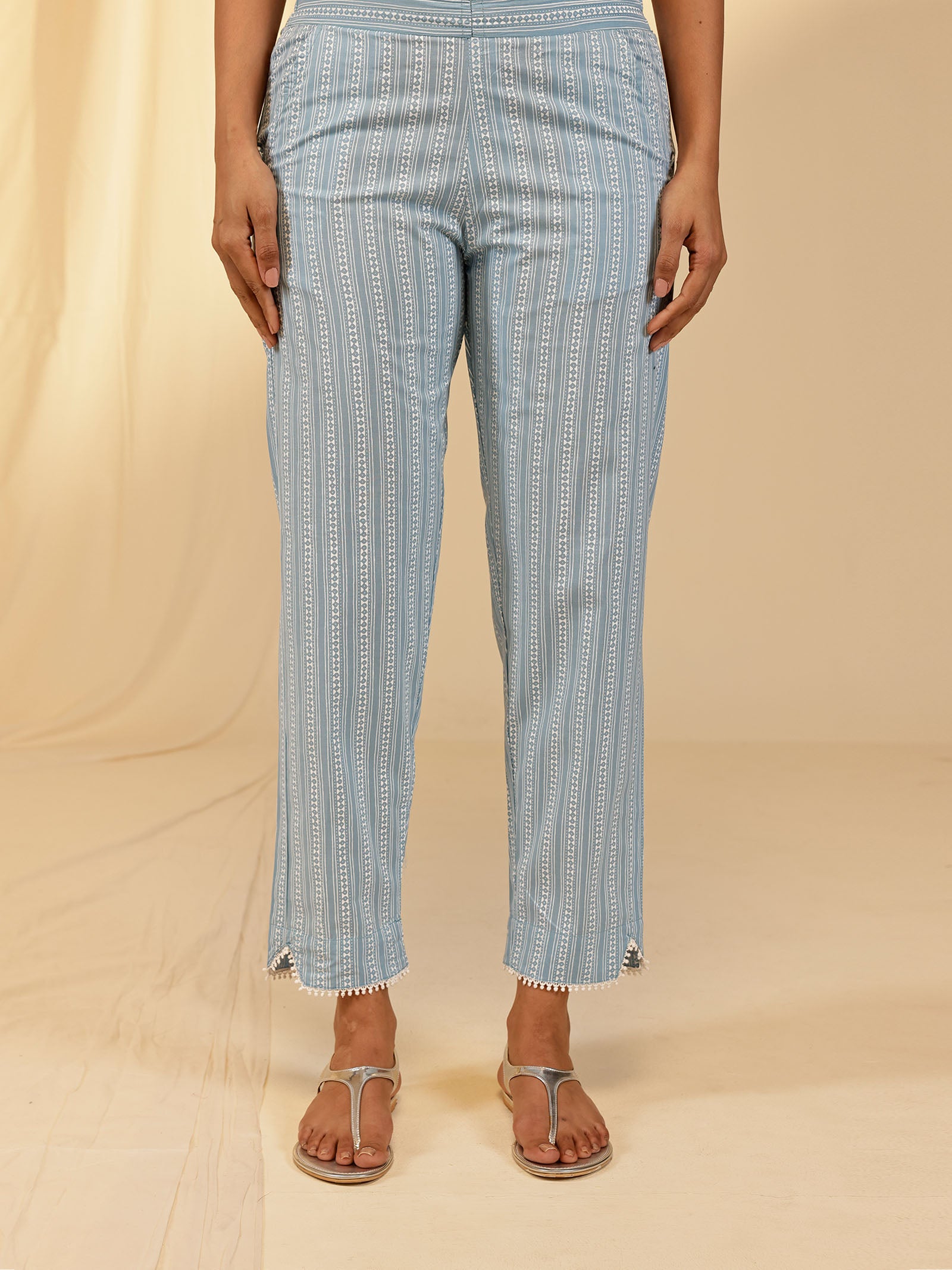 Spin Wheel Cotton Straight Pant