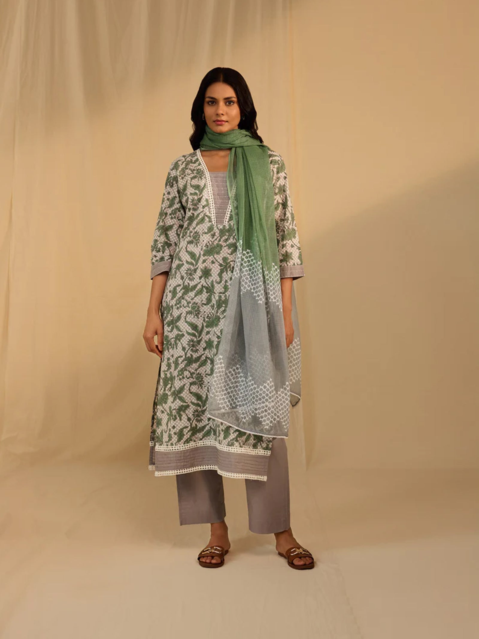 Parakeets Kota Dupatta