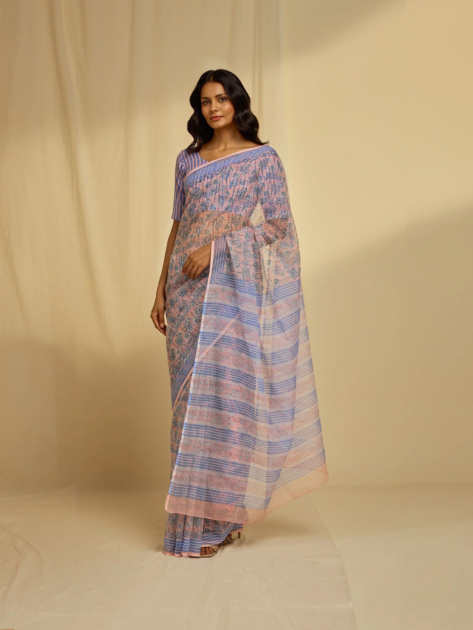 Peach Fuzz Kota Saree