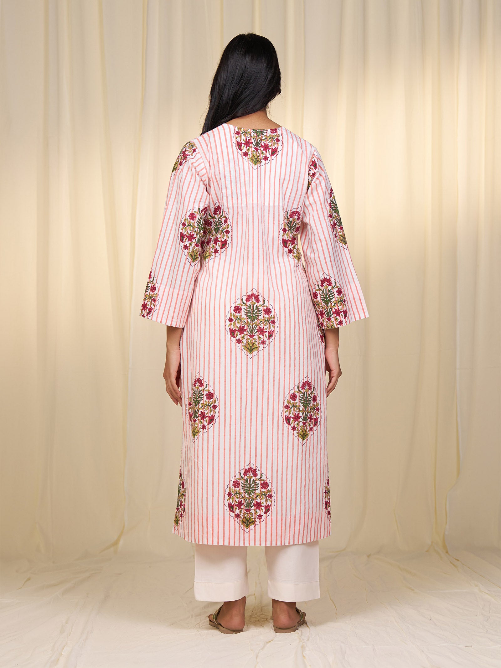 Peach Parade Cotton Kurta