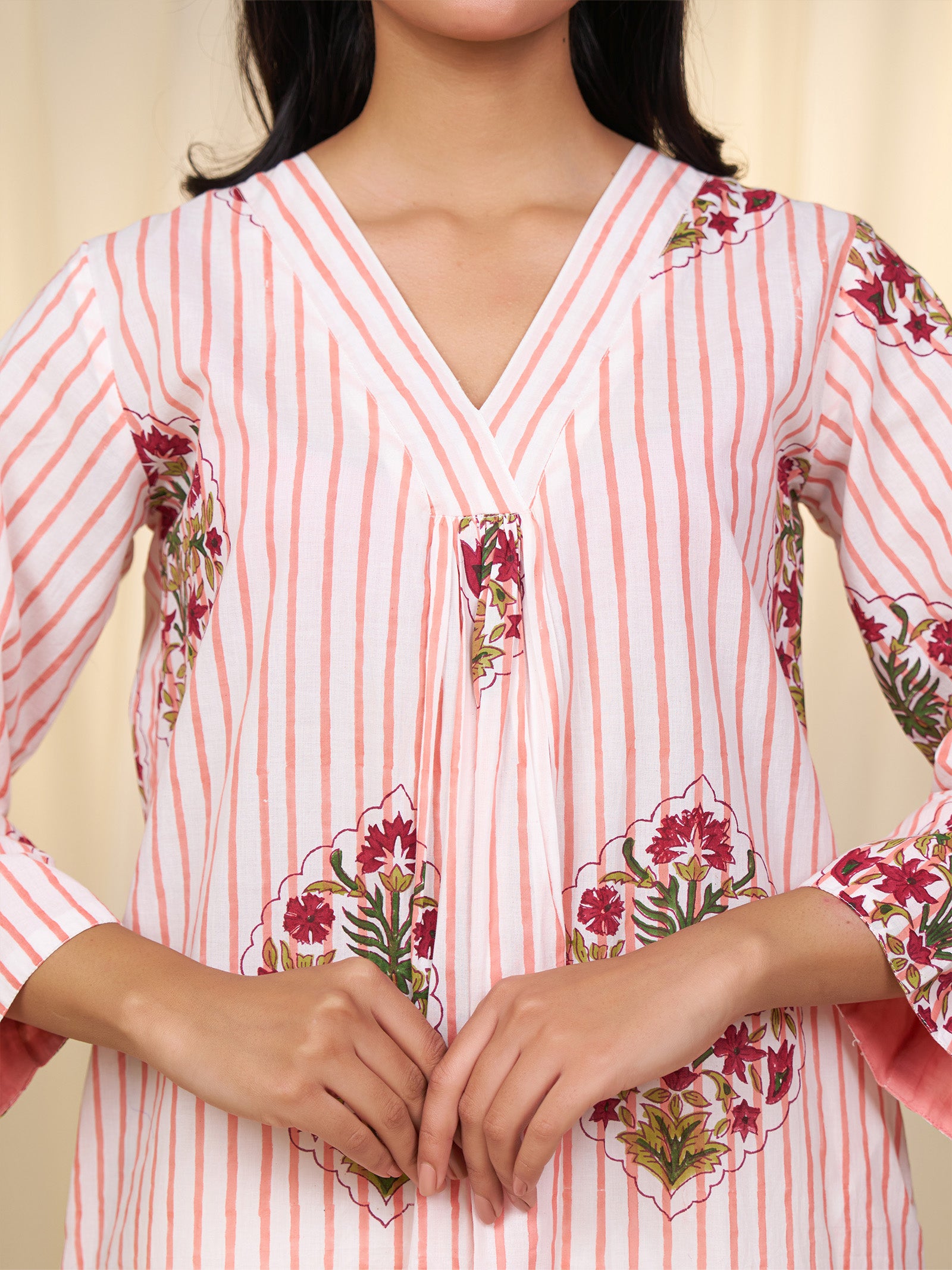 Peach Parade Cotton Kurta