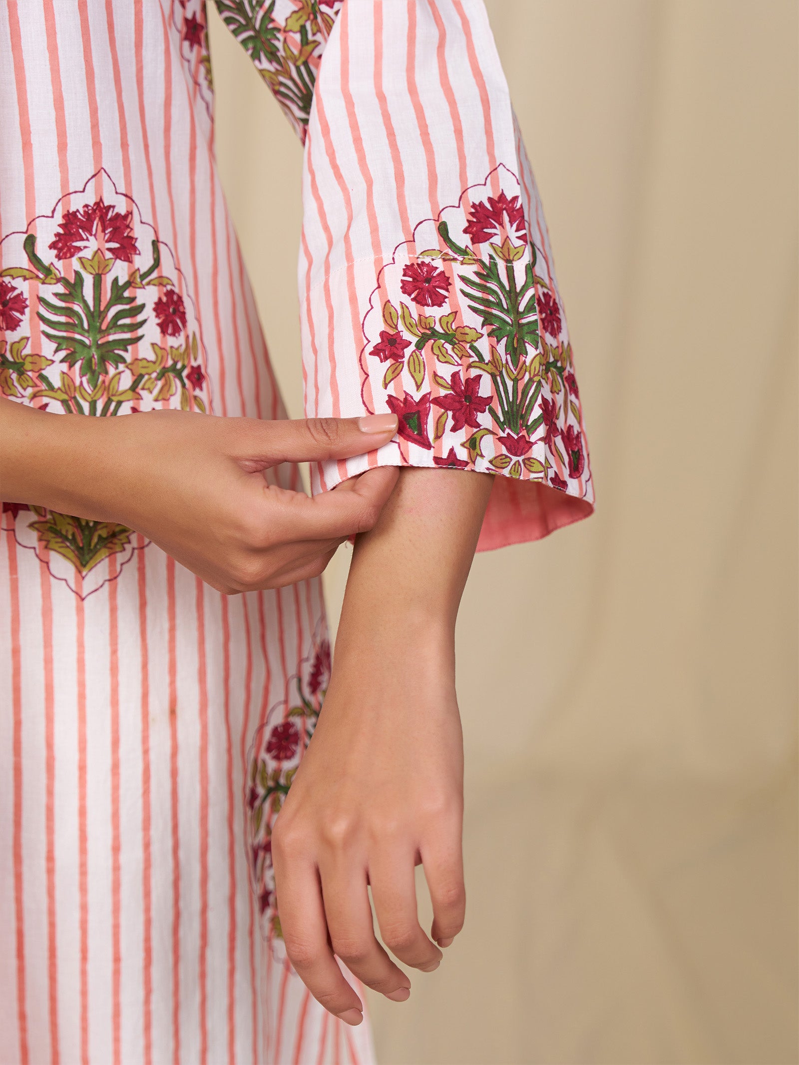 Peach Parade Cotton Kurta
