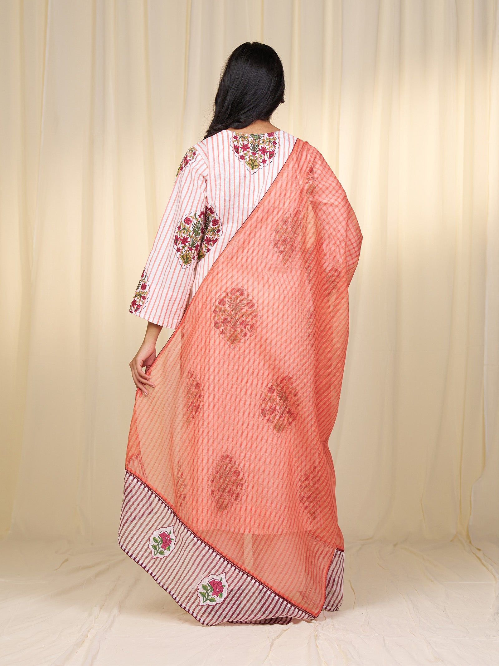 Peach Parade Kota Dupatta