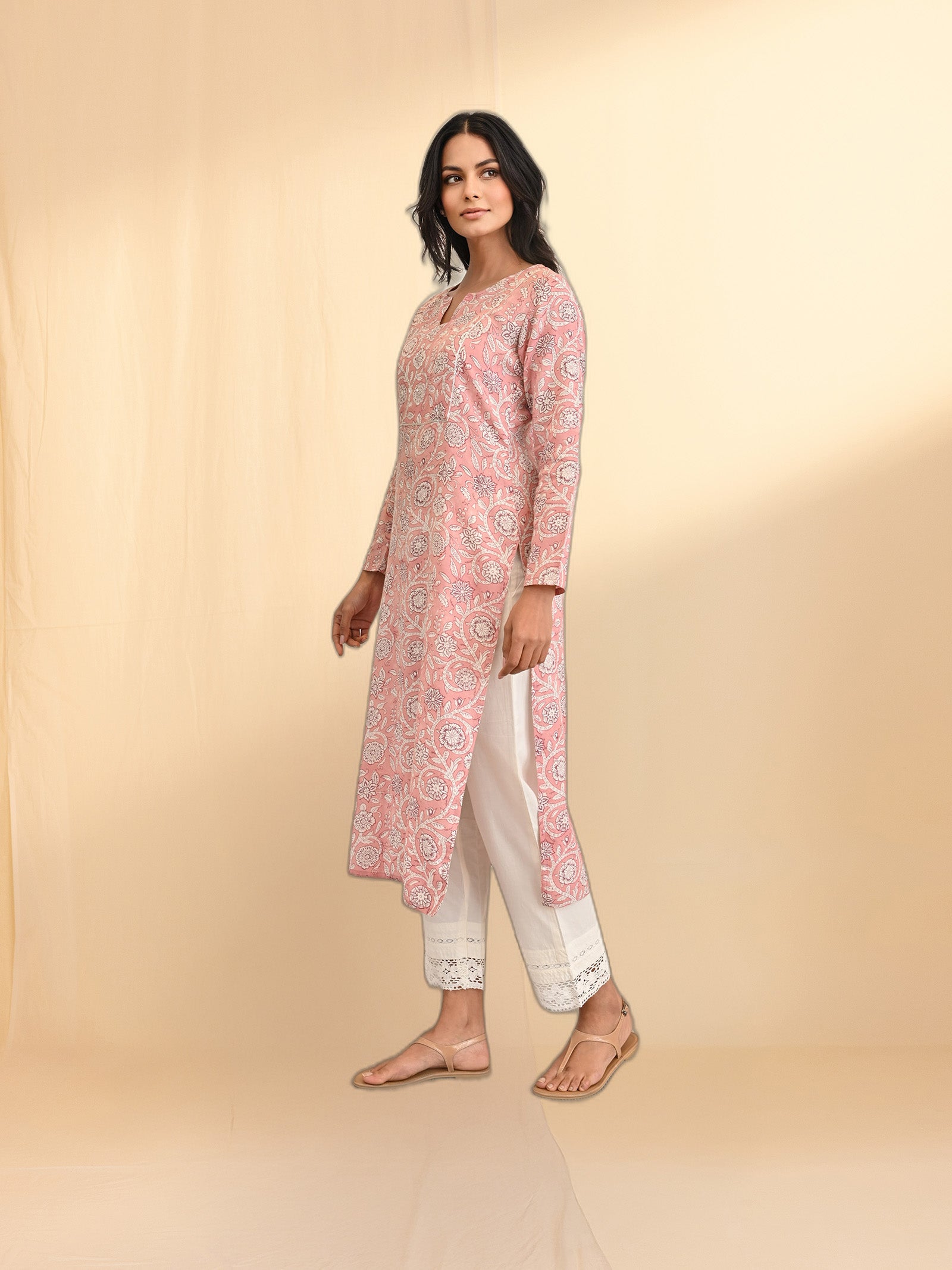 Peek-A-Boo Twill Kurta