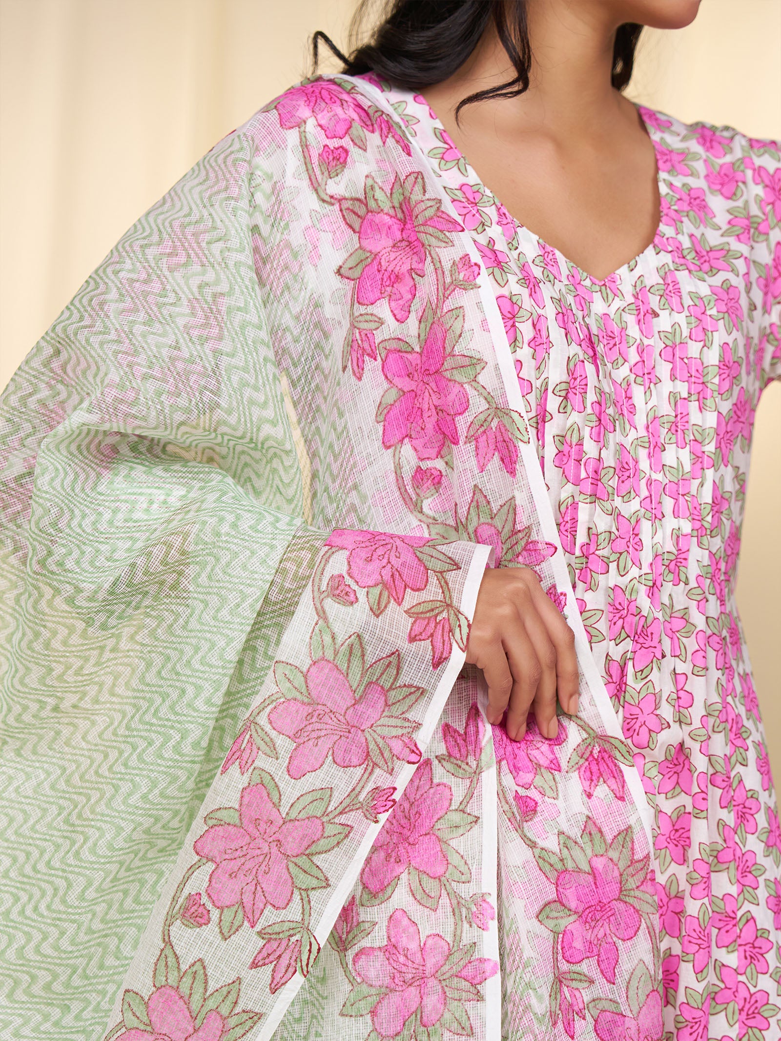 Polo Season Magenta Kota Dupatta