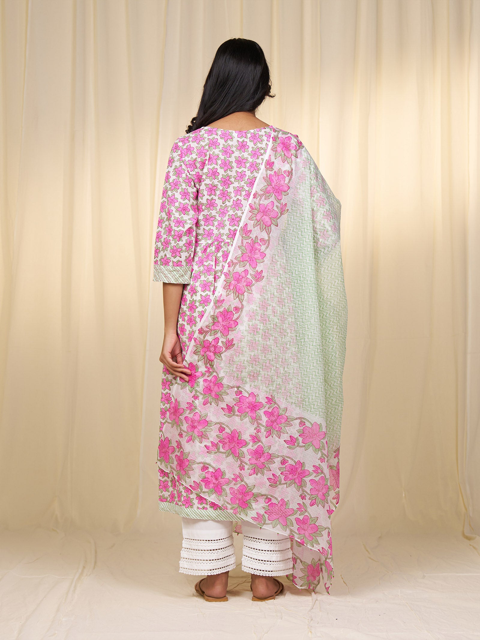 Polo Season Magenta Kota Dupatta