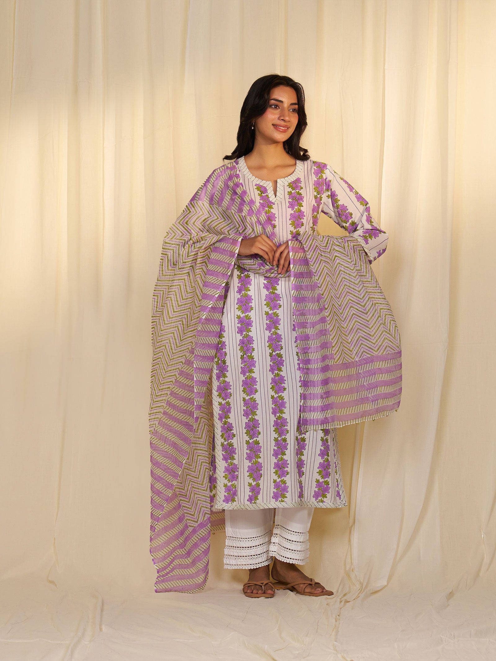 Polo Season Mauve Cotton Kurta