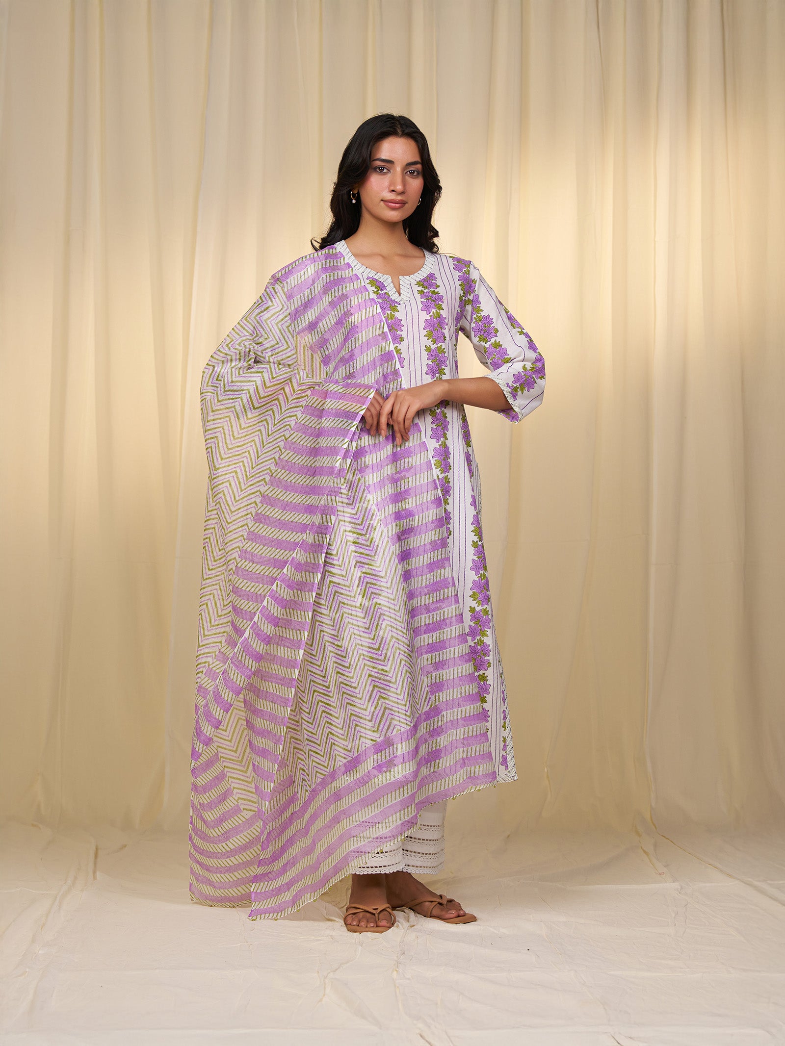 Polo Season Mauve Kota Dupatta