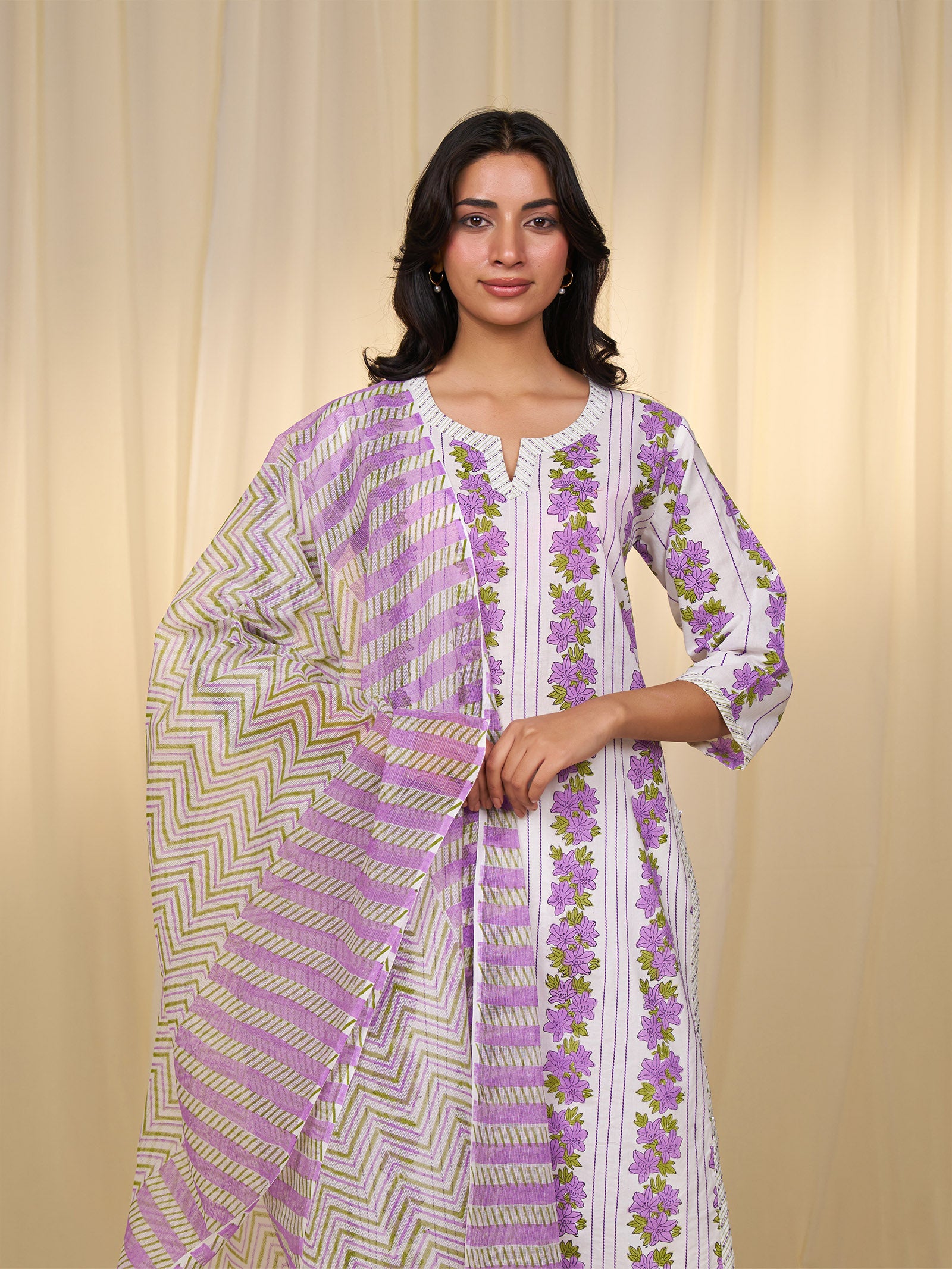 Polo Season Mauve Kota Dupatta