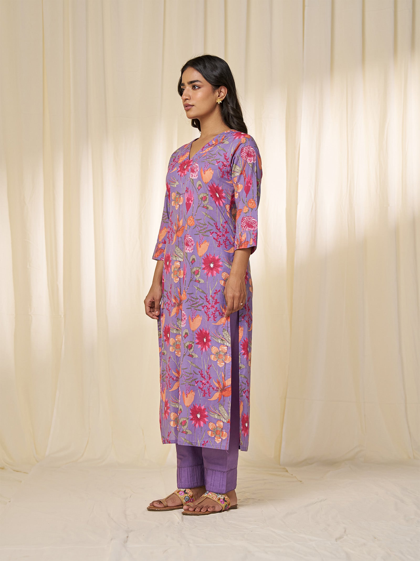 Purple Pizzazz Cotton Kurta