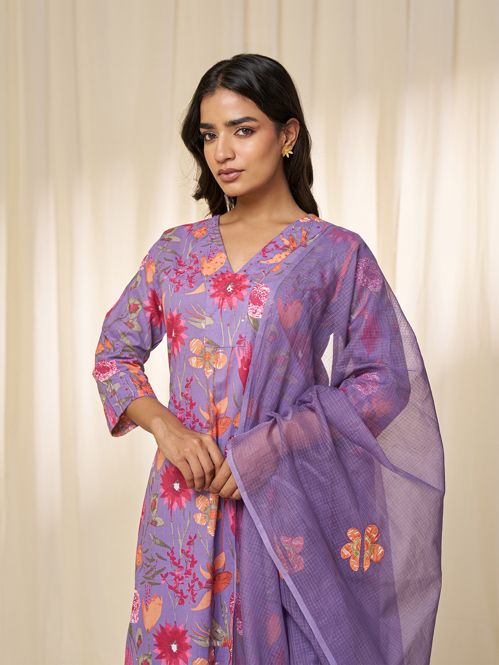 Purple Pizzazz Kota Dupatta