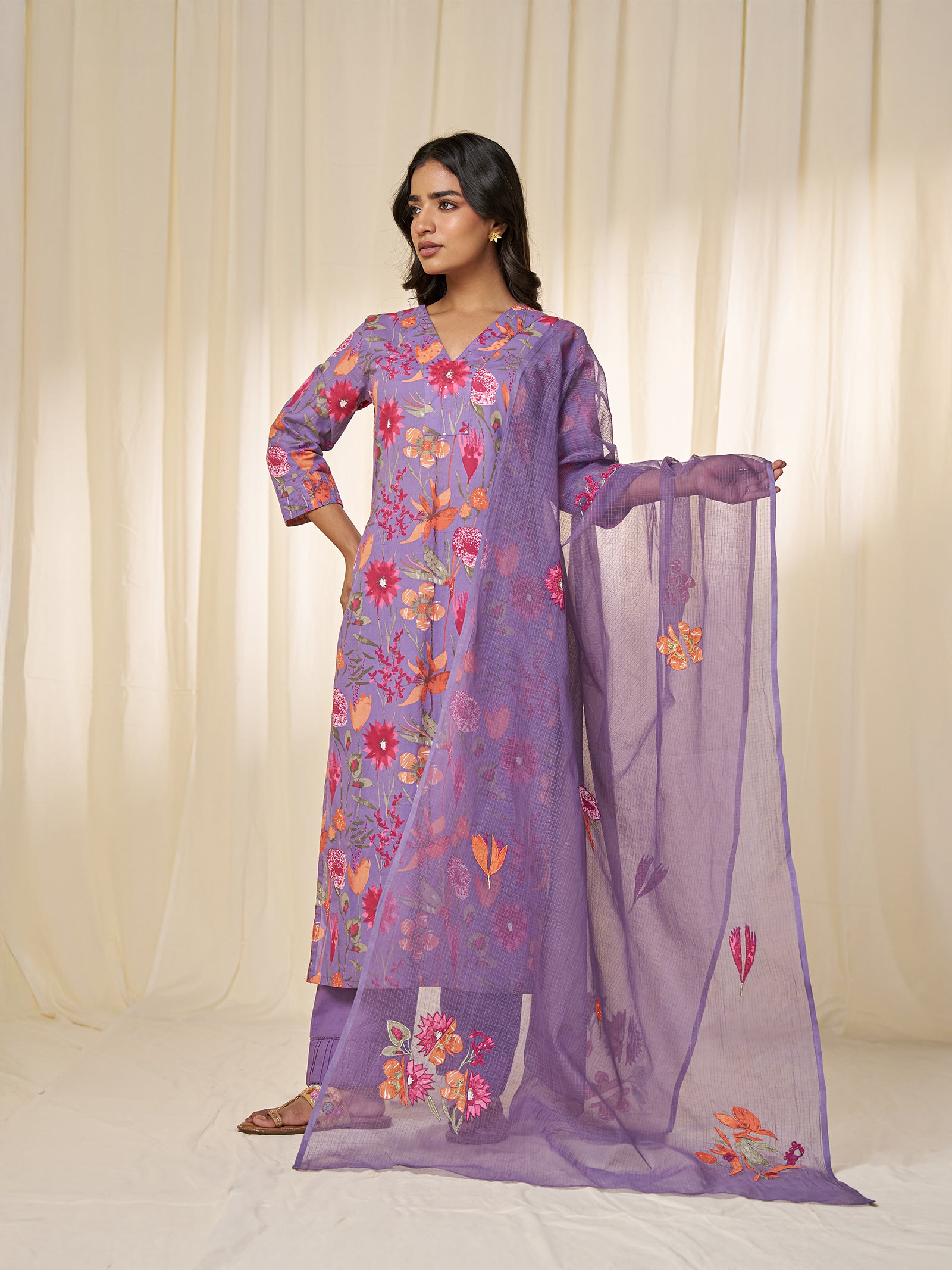 Purple Pizzazz Kota Dupatta