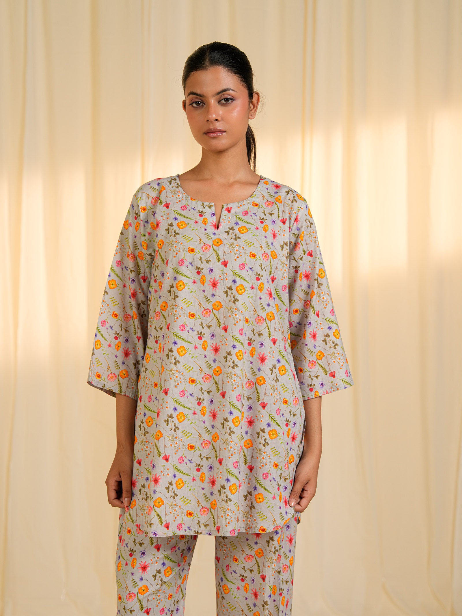 Quiet Stroll Cotton Night Suit