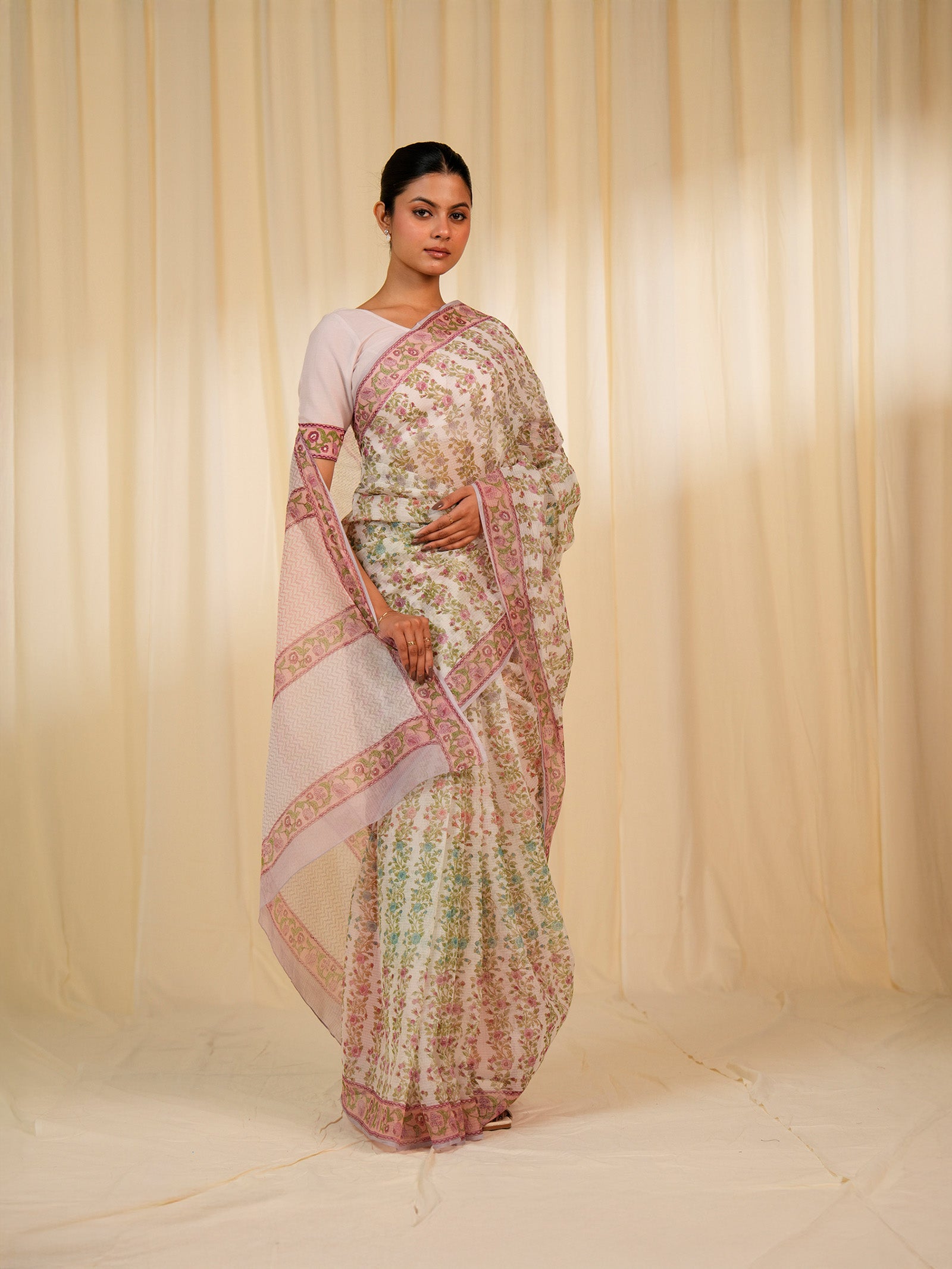 Rainbow Petunia Lilac Kota Saree