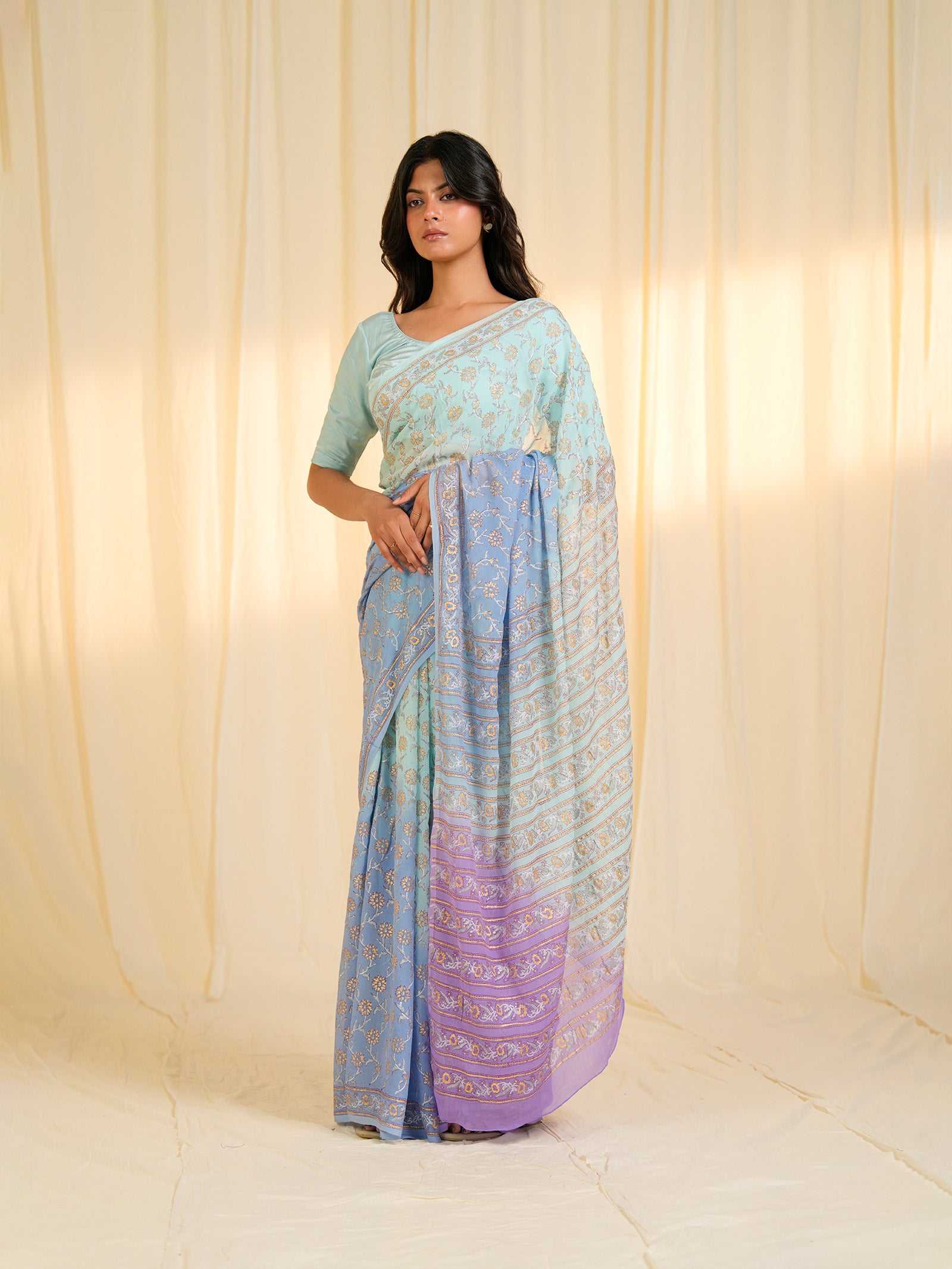 Rang Mandal Neelima Chiffon Saree