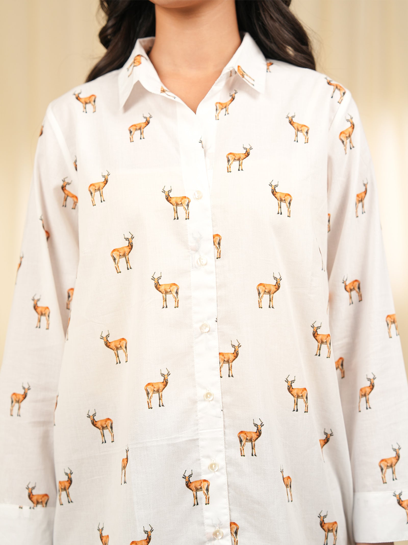 Safari - Reedbuck White Cotton Shirt