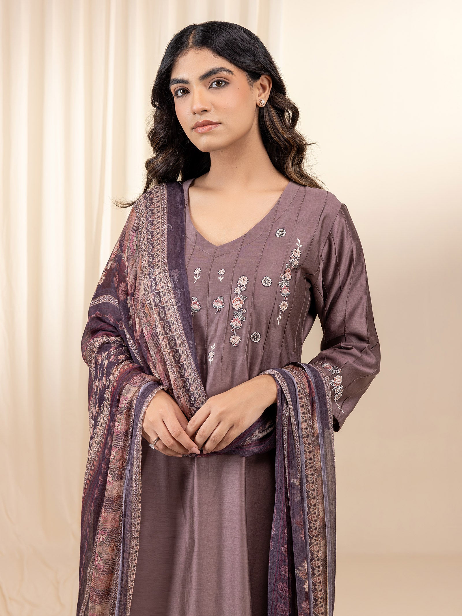 Roasted Coffee Chiffon Dupatta