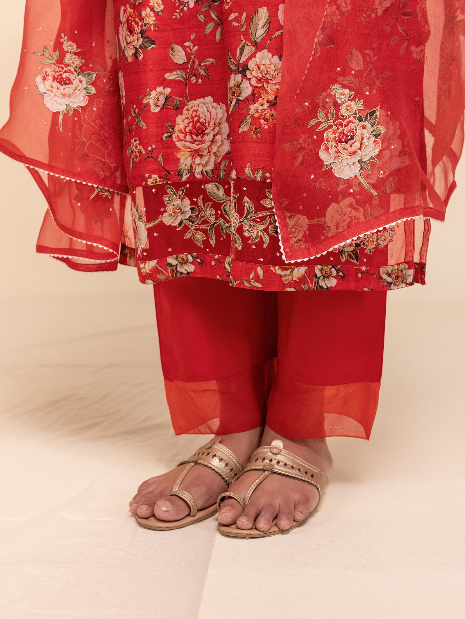 Roseline Chanderi Kurta