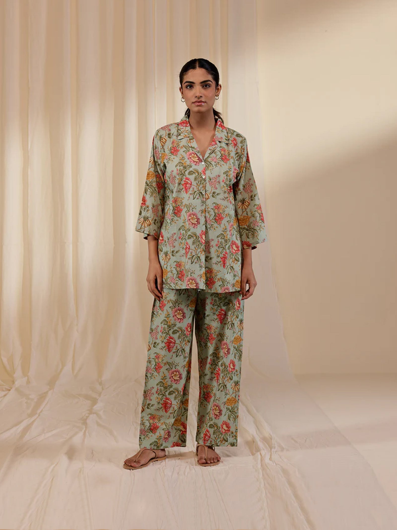 Rosewood Cotton Night Suit