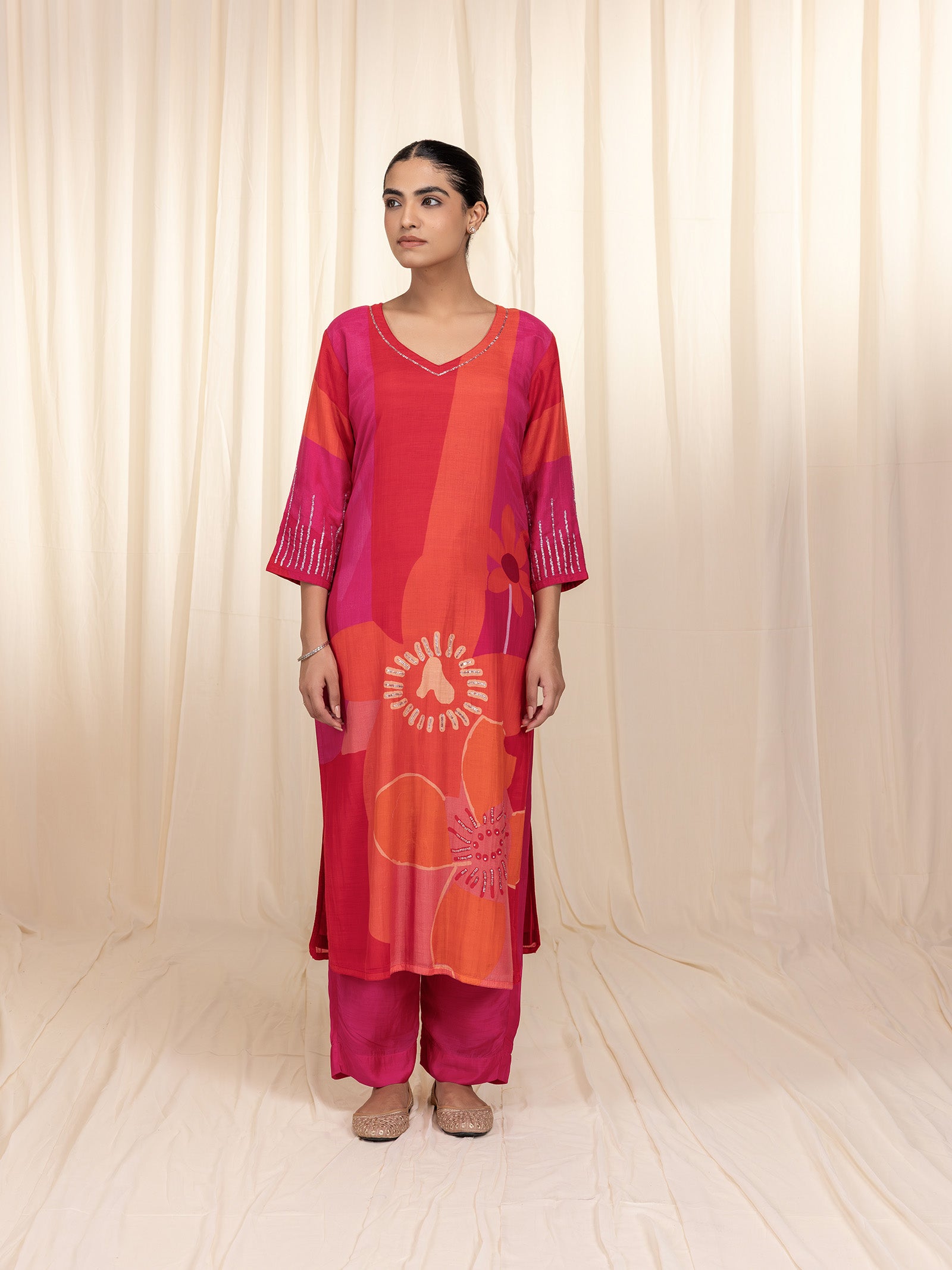 Rosy Tango Chanderi Kurta