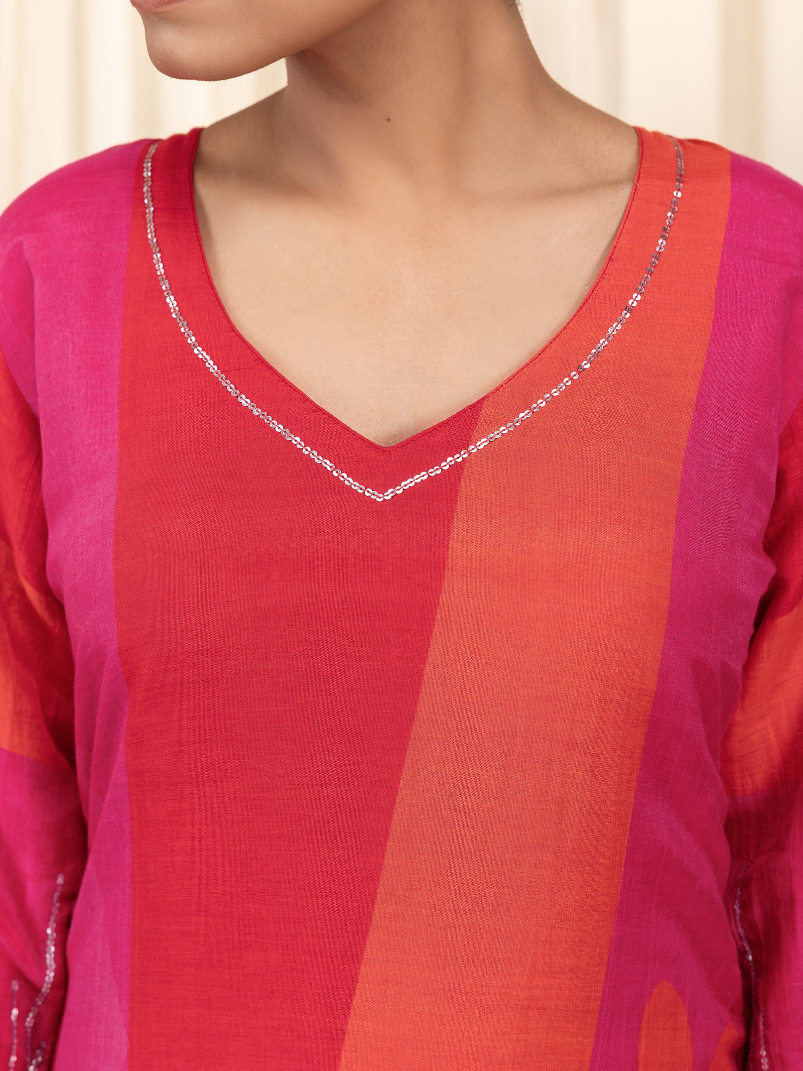 Rosy Tango Chanderi Kurta