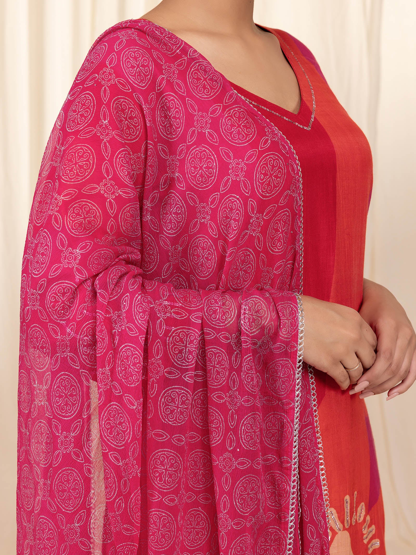 Rosy Tango Chiffon Dupatta