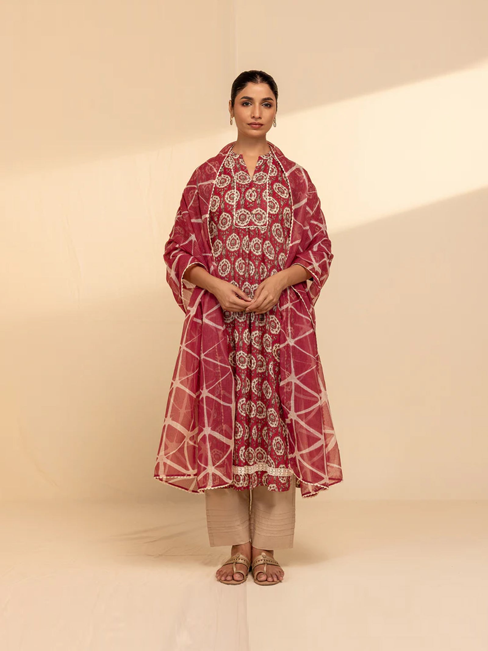 Ruby Kota Dupatta