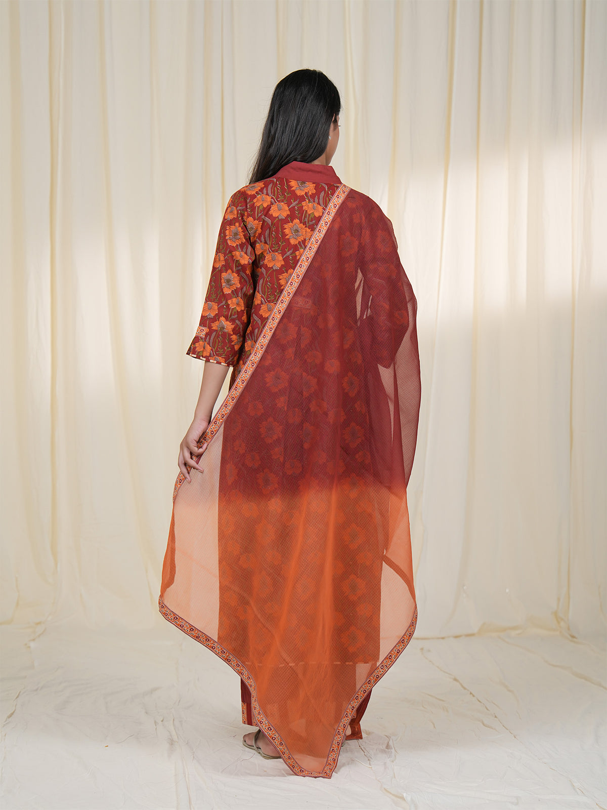 Rustic Indian Ombre Kota Dupatta