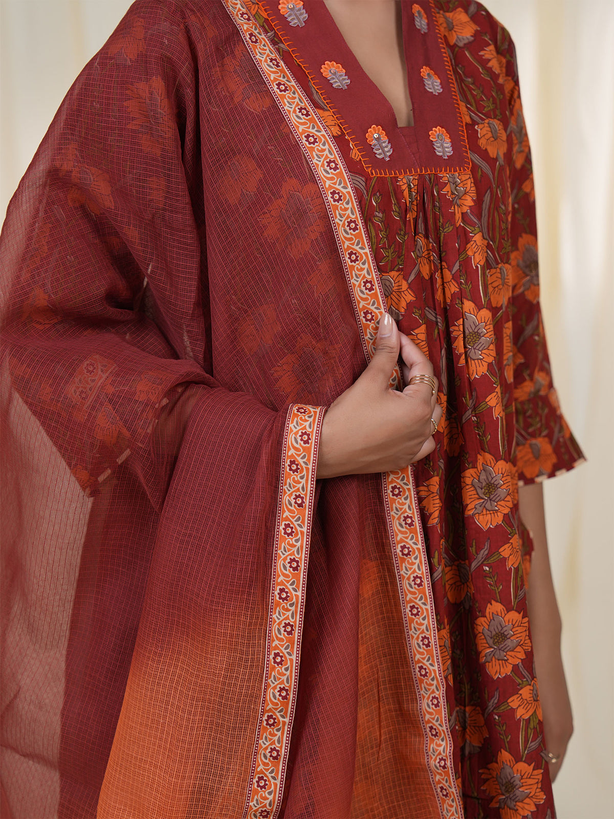Rustic Indian Ombre Kota Dupatta