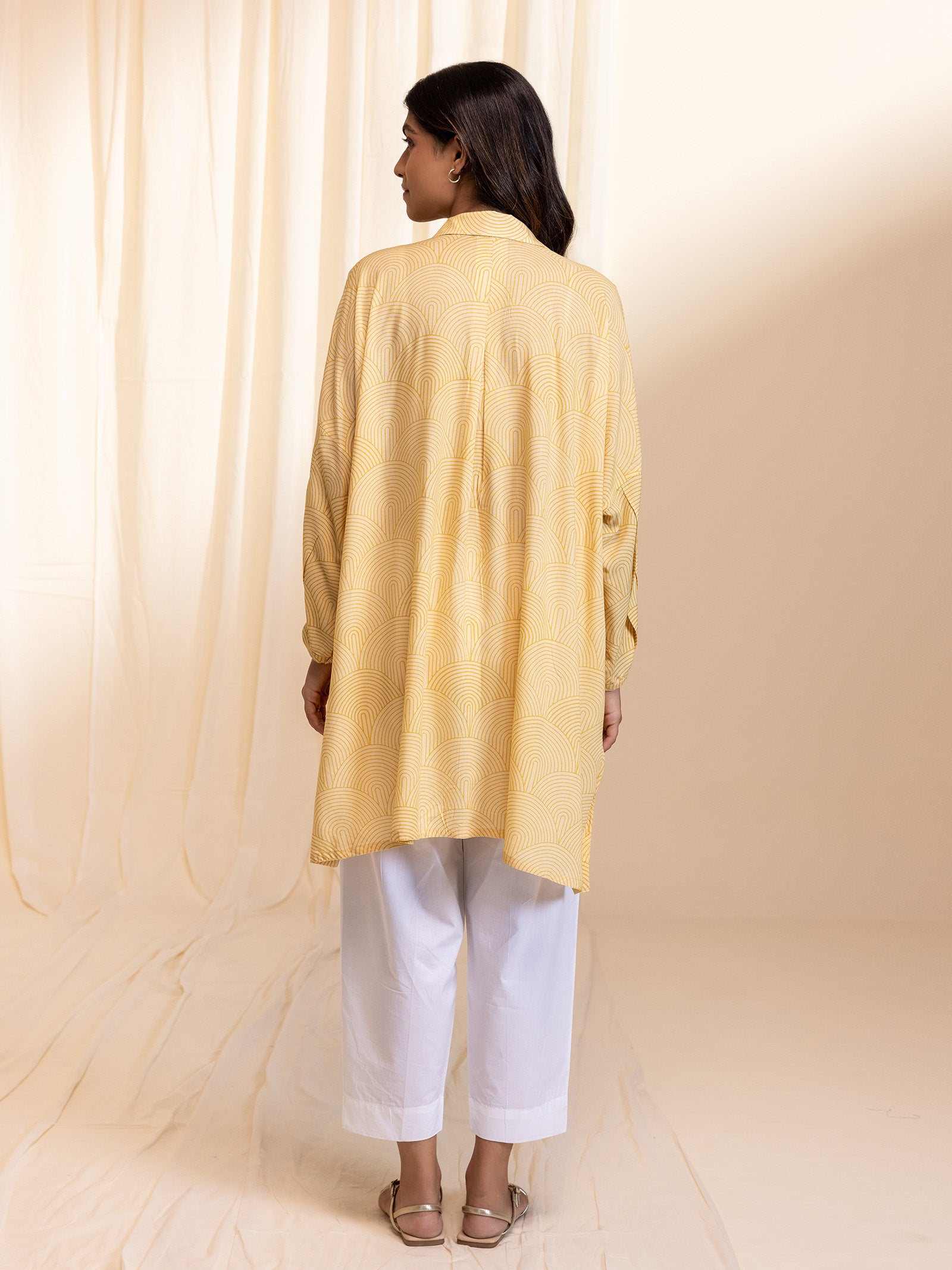 Madras Modal Cotton Shirt - Florist Yellow