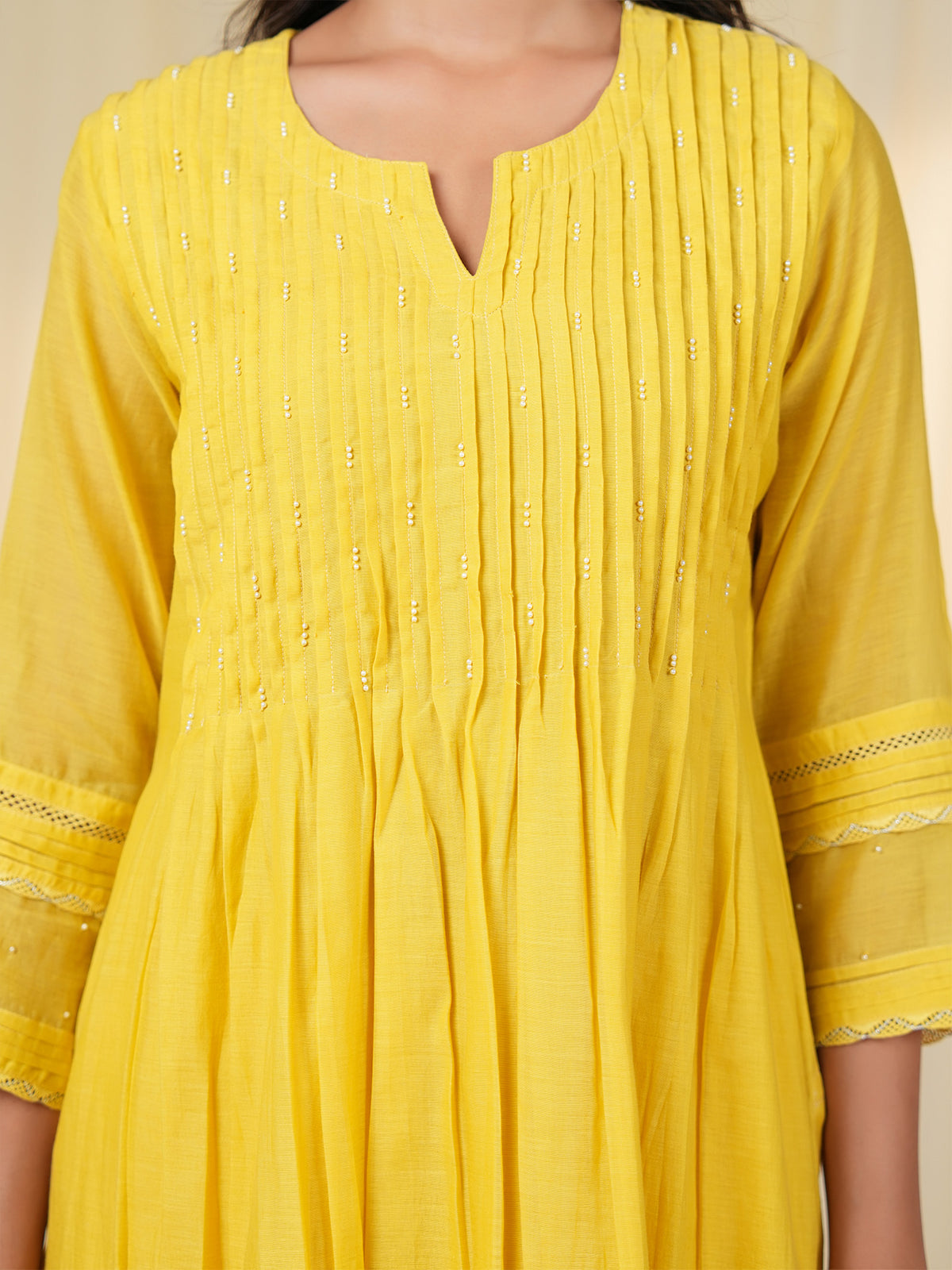 Sada Suhagan Bindi Chanderi Kurta