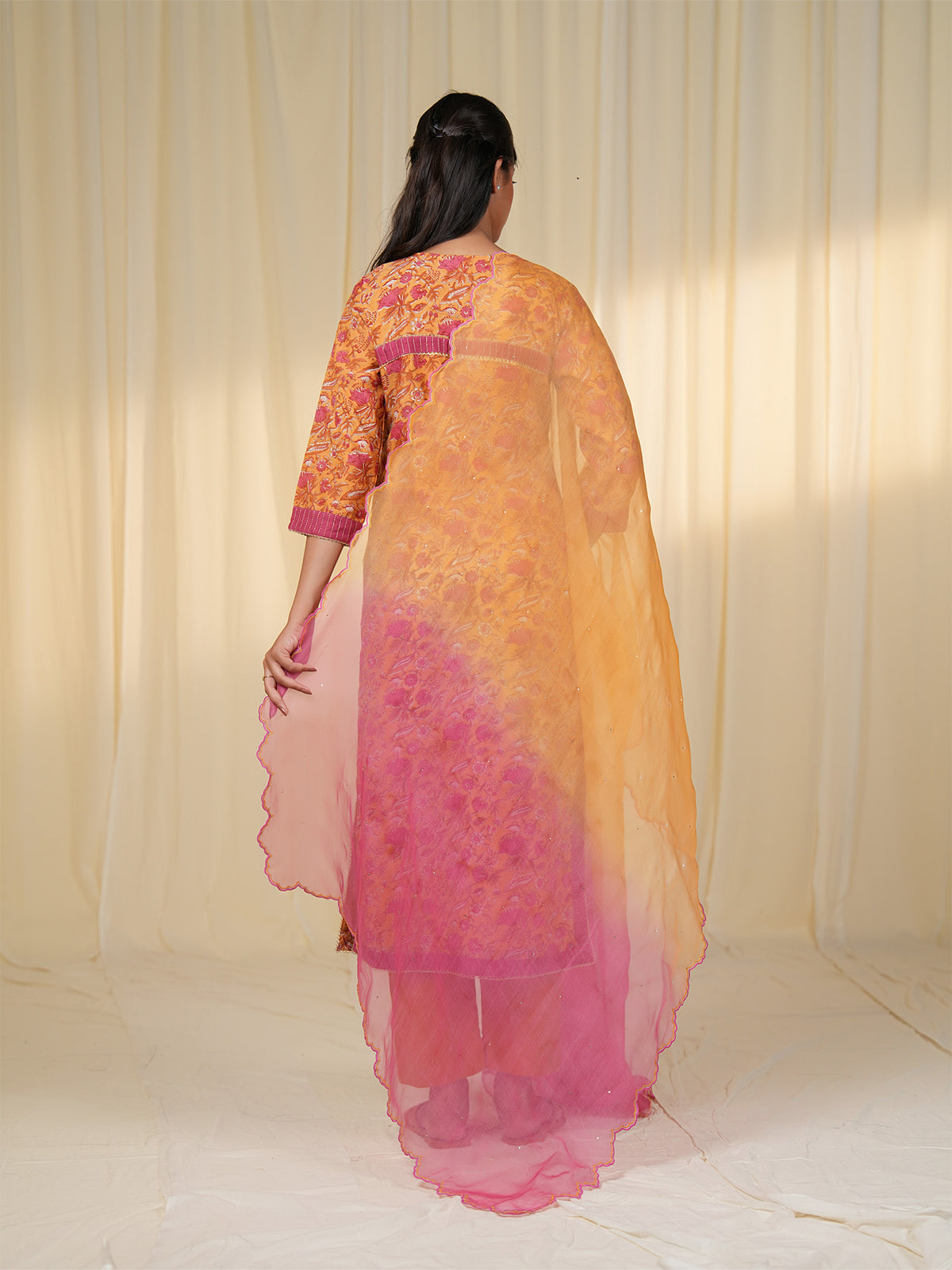 Sada Suhagan Cosmos Valley Organza Dupatta