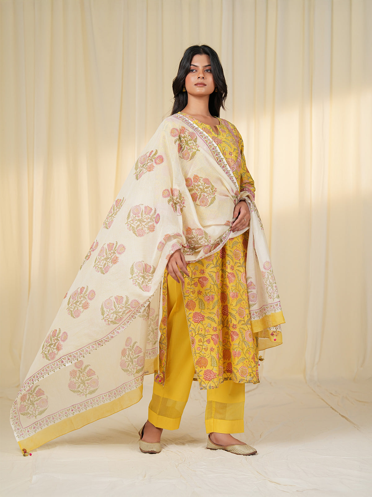 Sada Suhagan Payal Chanderi Dupatta