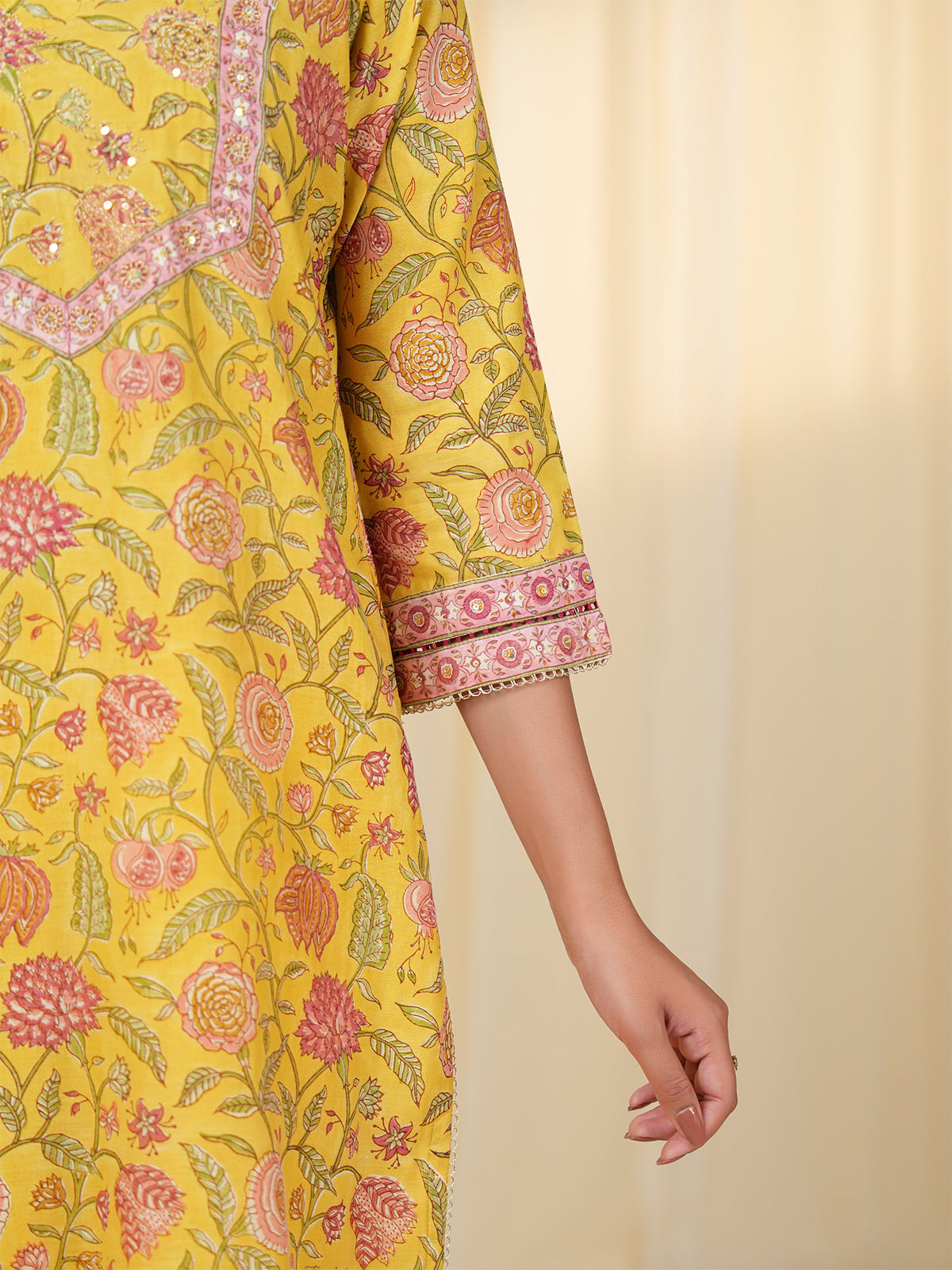 Sada Suhagan Payal Chanderi Kurta