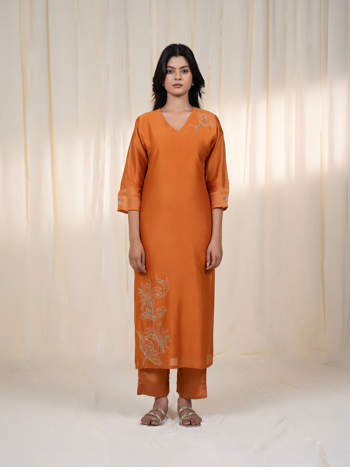 Sada Suhagan Shagun Chanderi Kurta