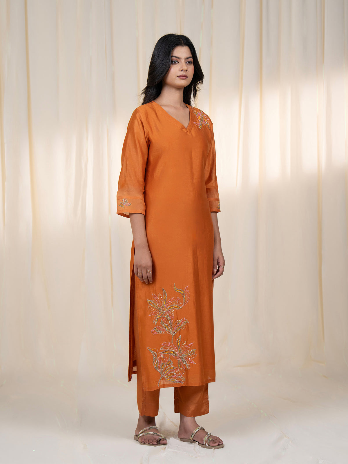 Sada Suhagan Shagun Chanderi Kurta