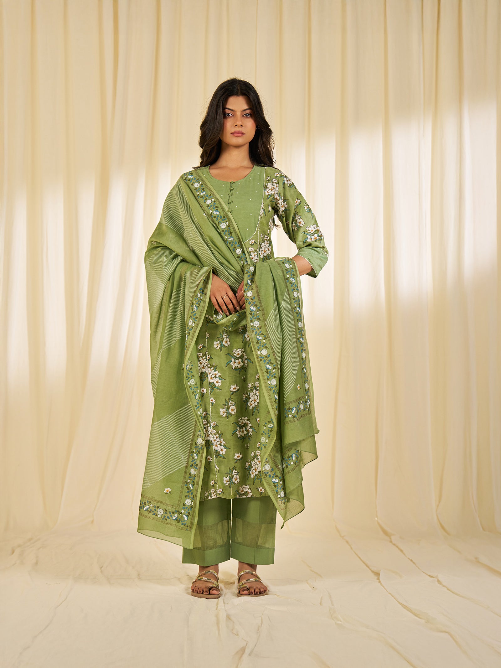 Sadabahar Chanderi Dupatta