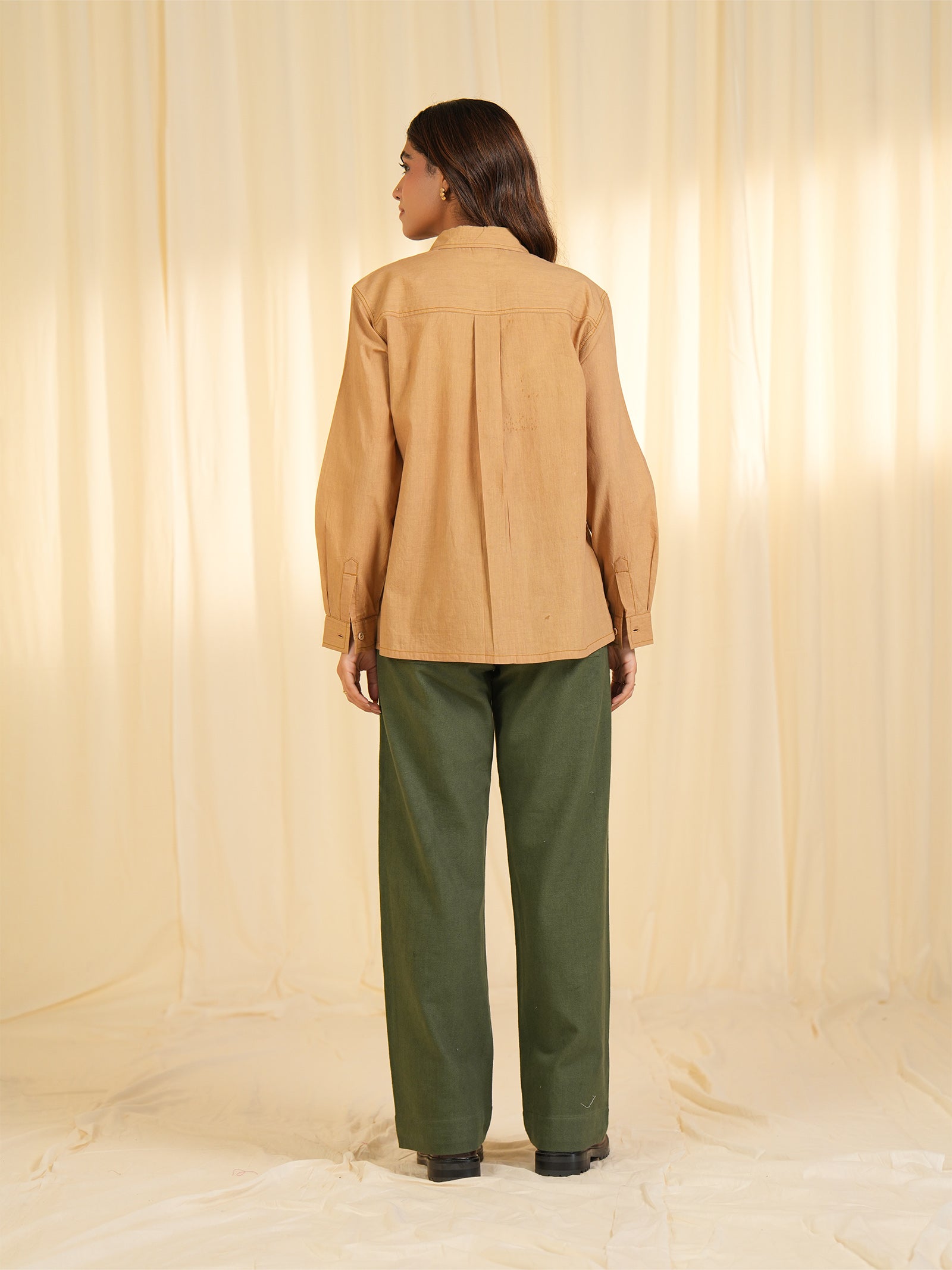 Safari - Olive Beige Cotton Shirt