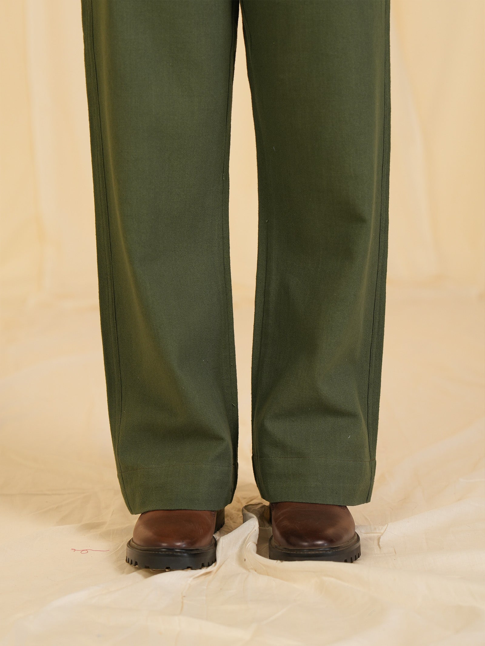 Safari - Olive Cotton Travel Trousers