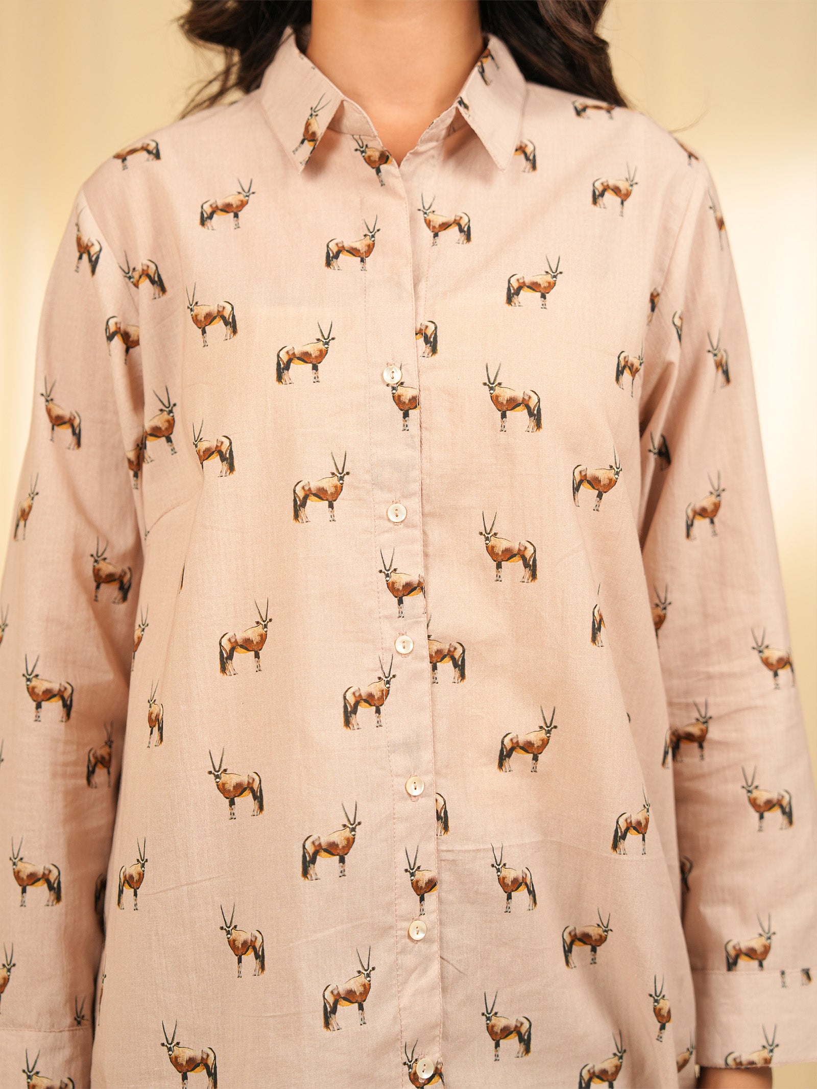 Safari - Oryx Beige Cotton Shirt