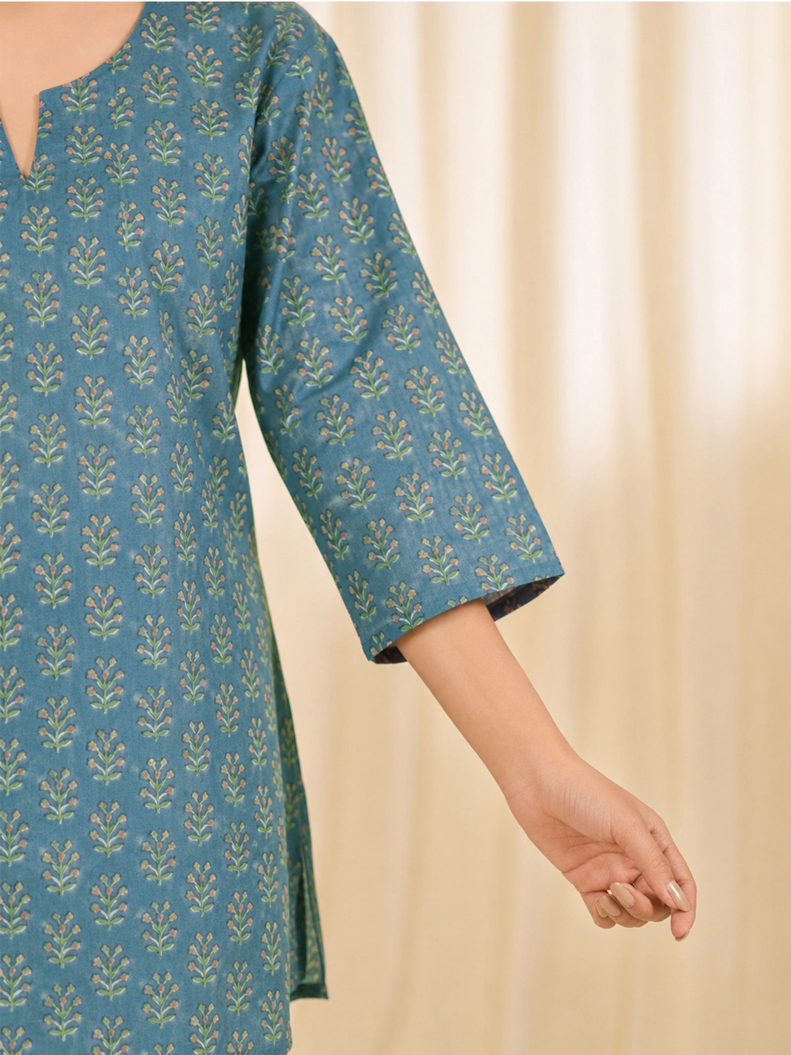 Sapphire Cotton Night Suit