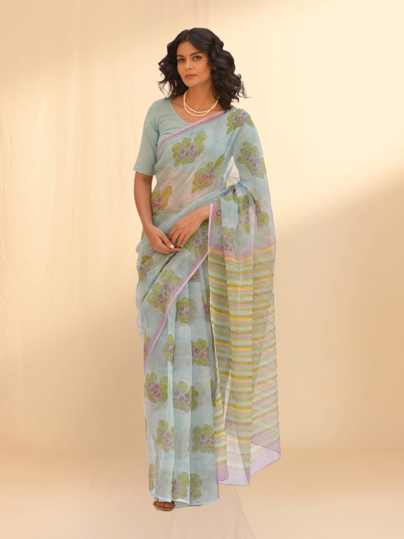 African Violet Kota Saree