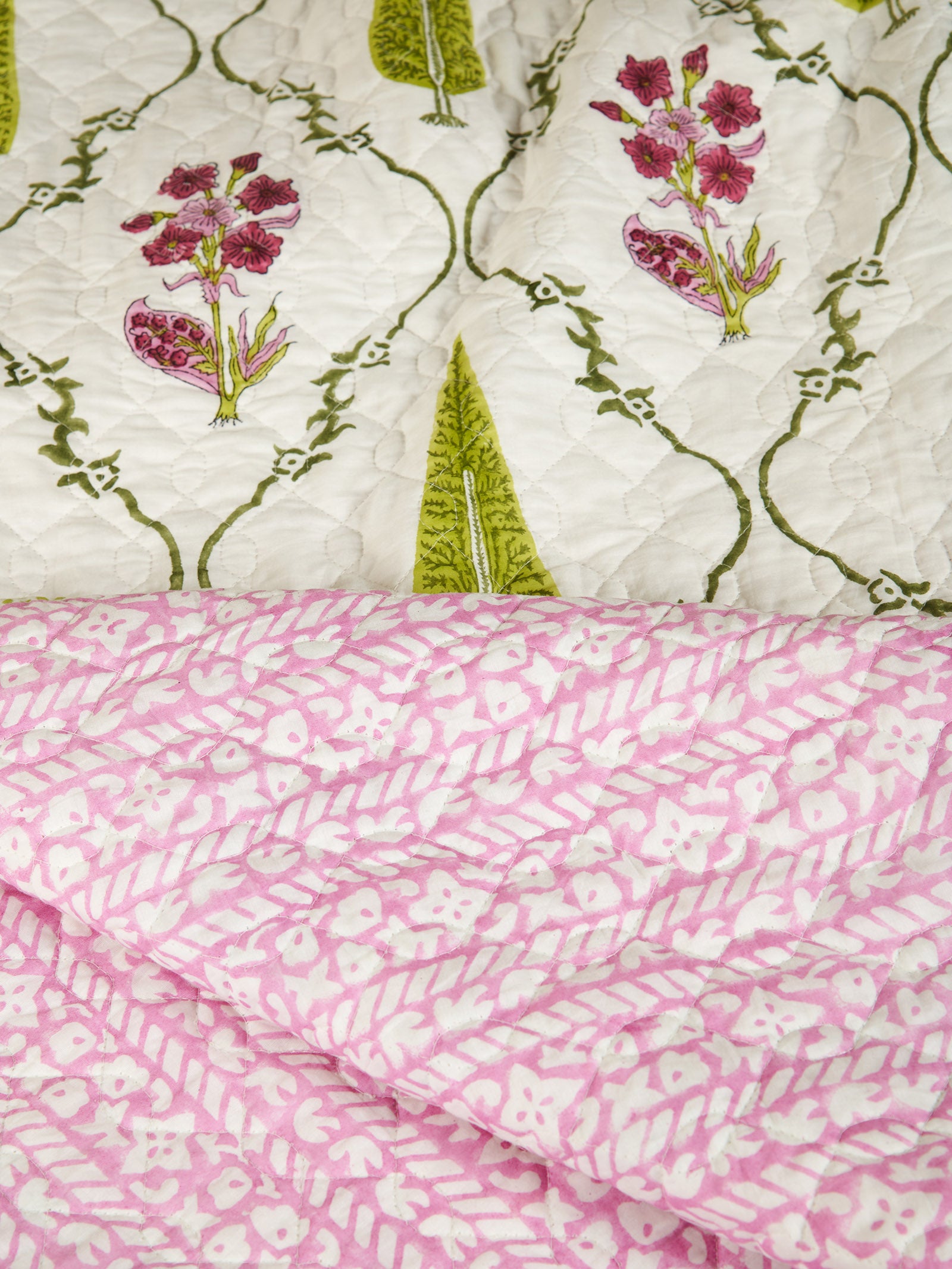 Secret Grove Quilted Bed Cover (Reversible)