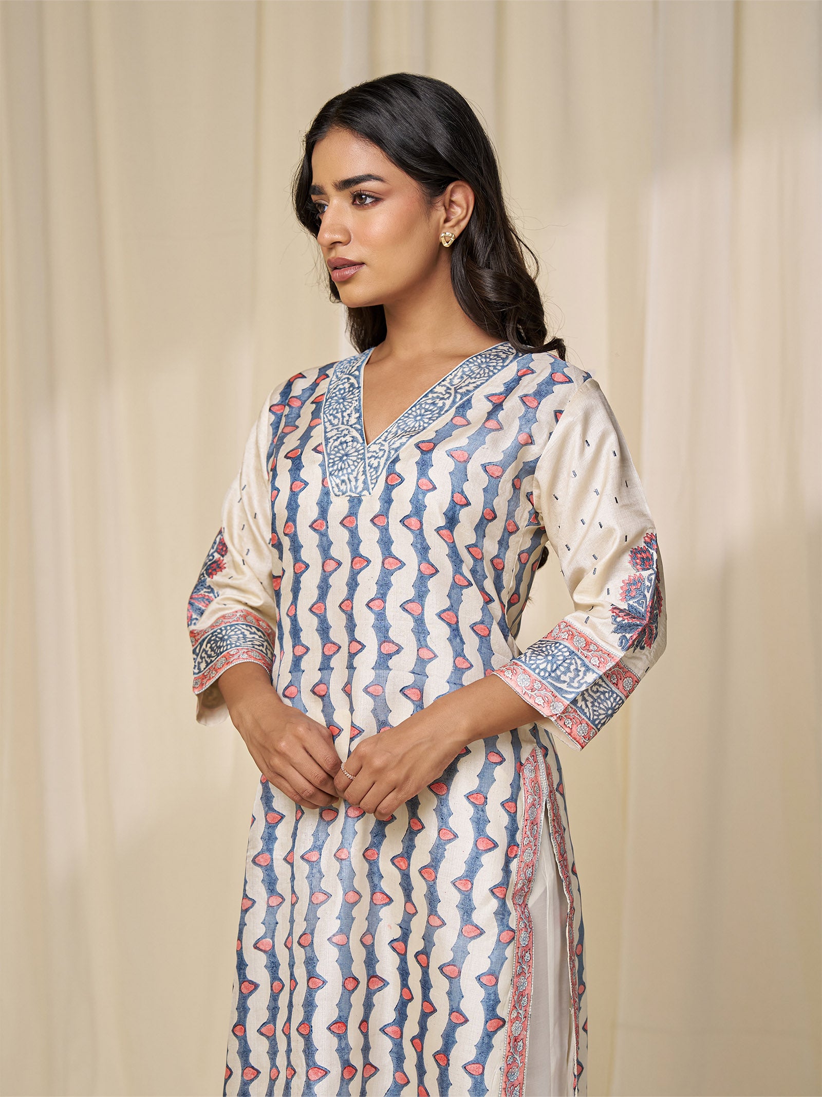 Badam Tussar Silk Kurta