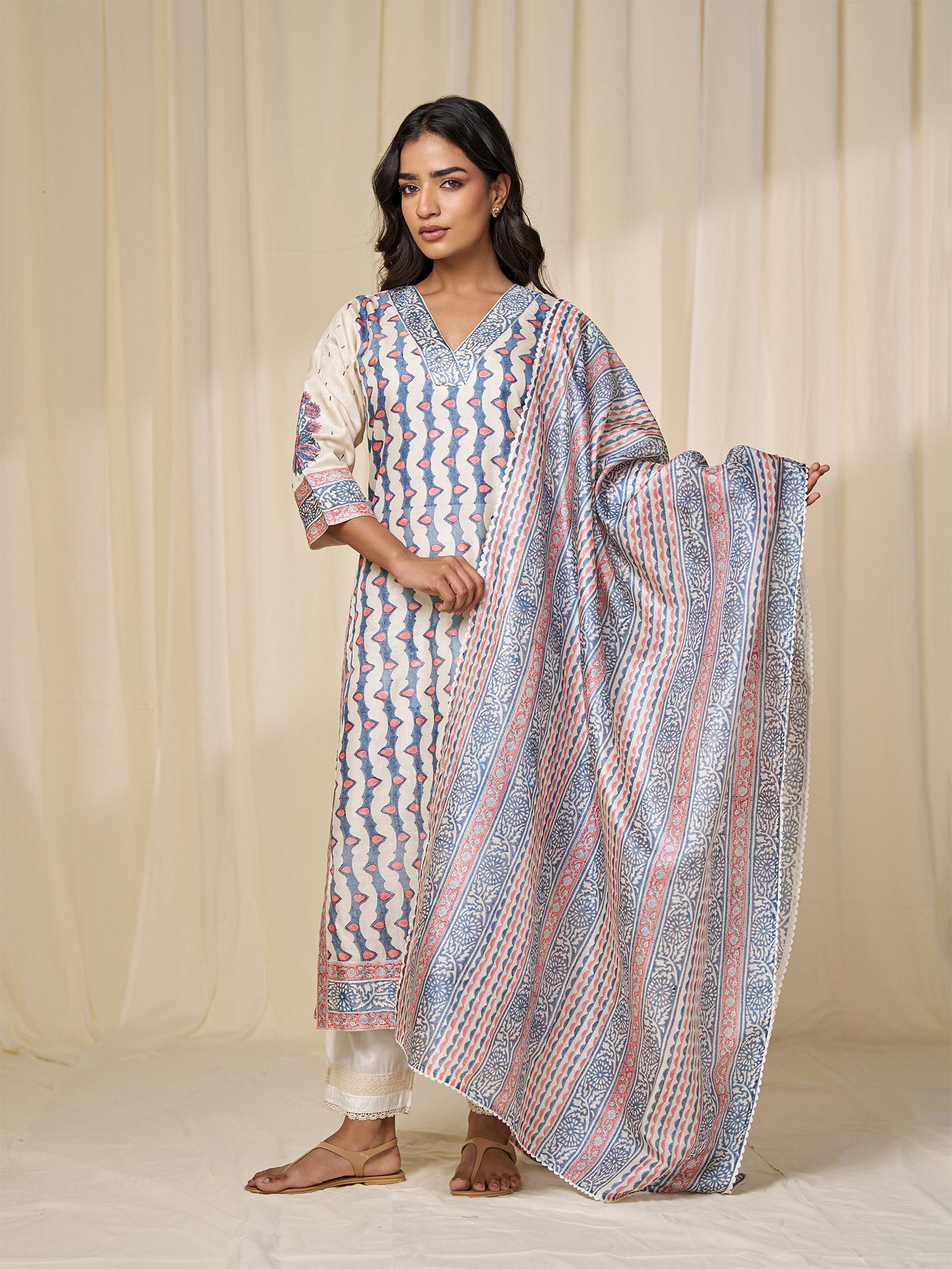 Badam Tussar Silk Dupatta