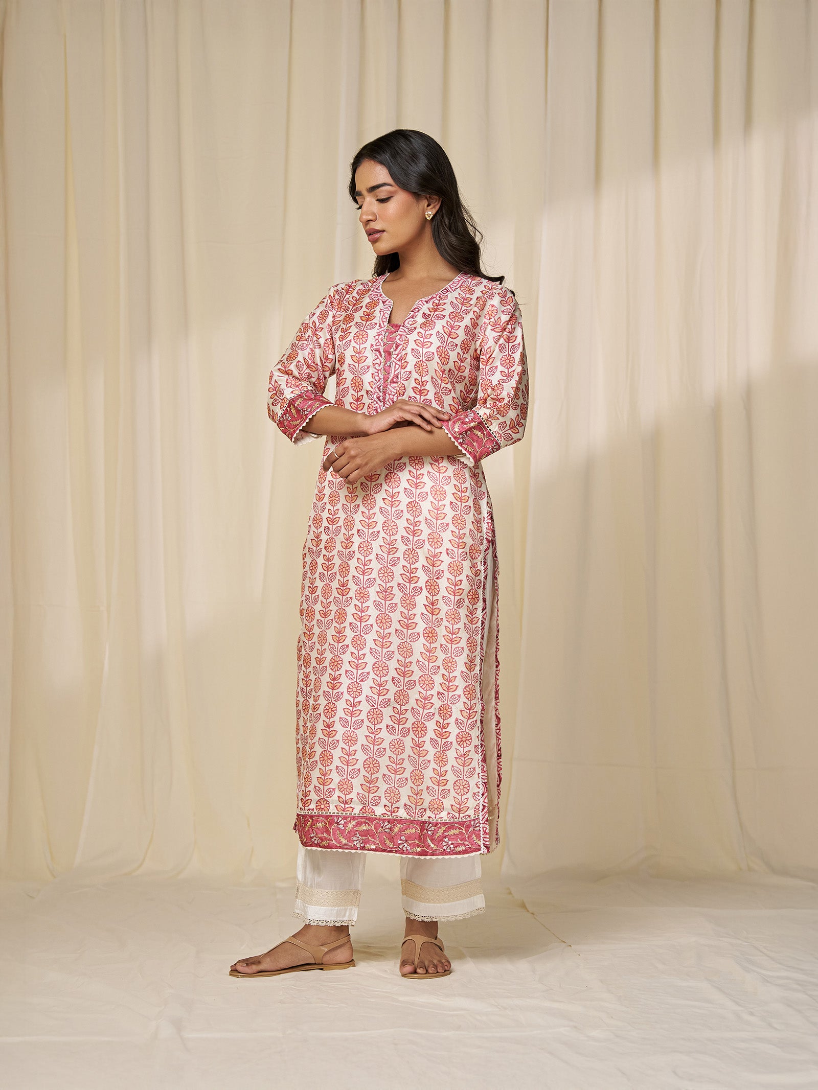 Narangi Bagh Tussar Silk Kurta