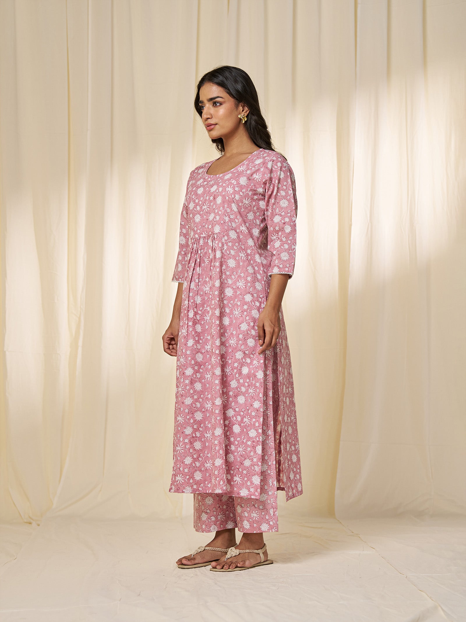 Gulabi Cotton Kurta