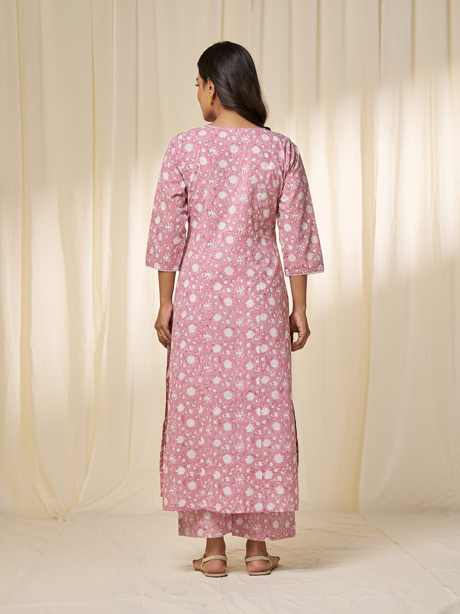 Gulabi Cotton Kurta