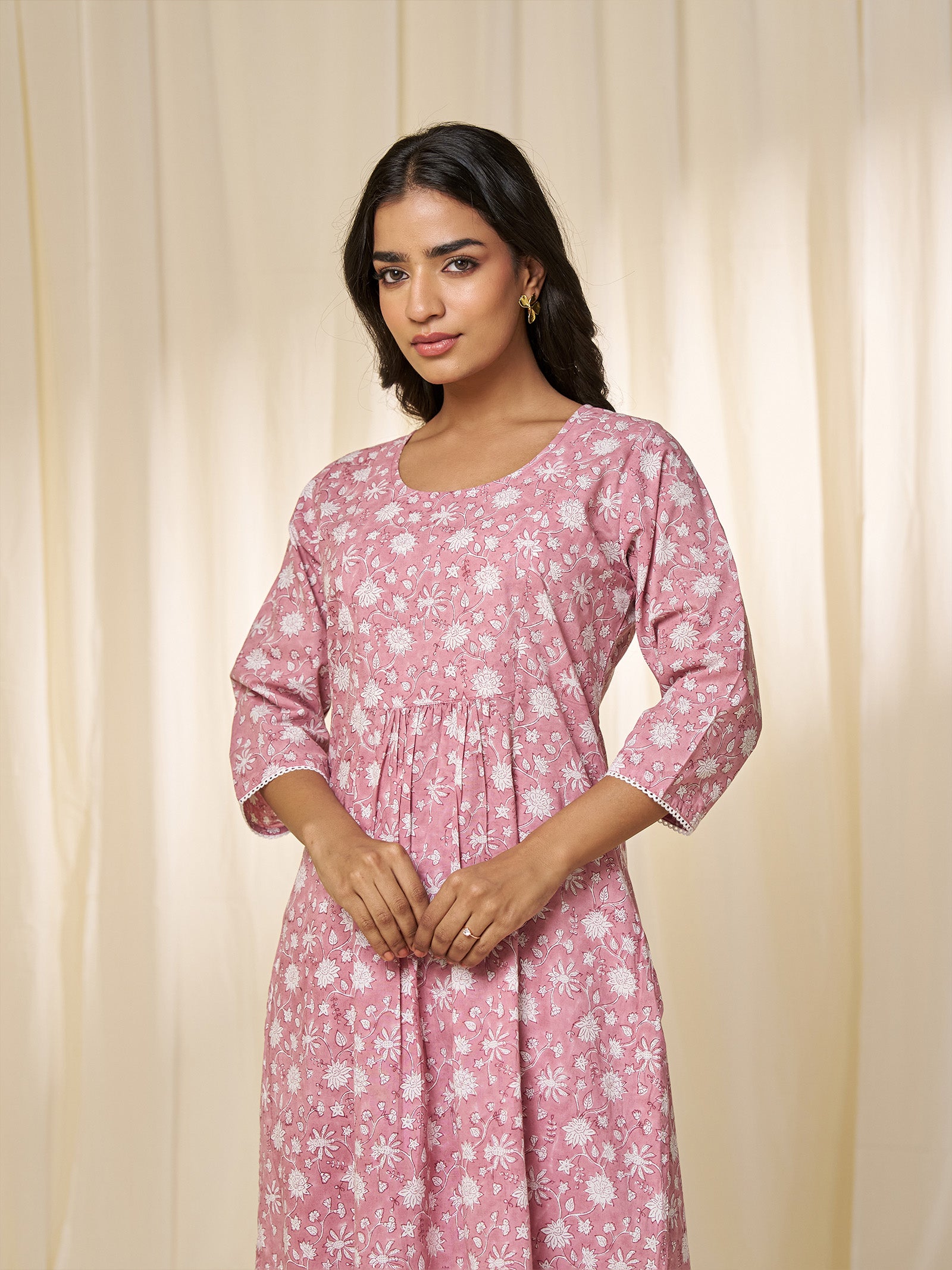 Gulabi Cotton Kurta