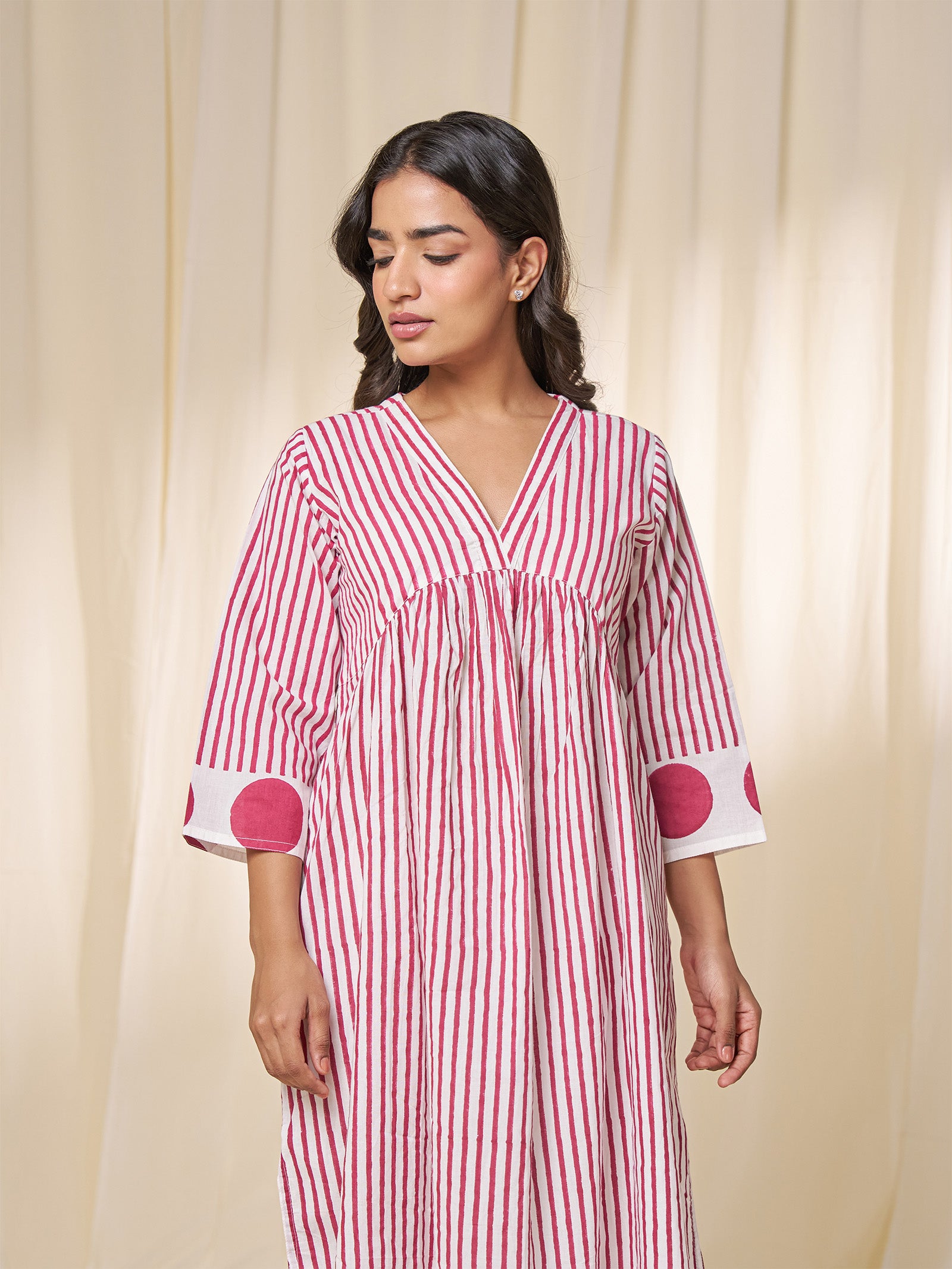 Stripe - Up Cotton Kurta